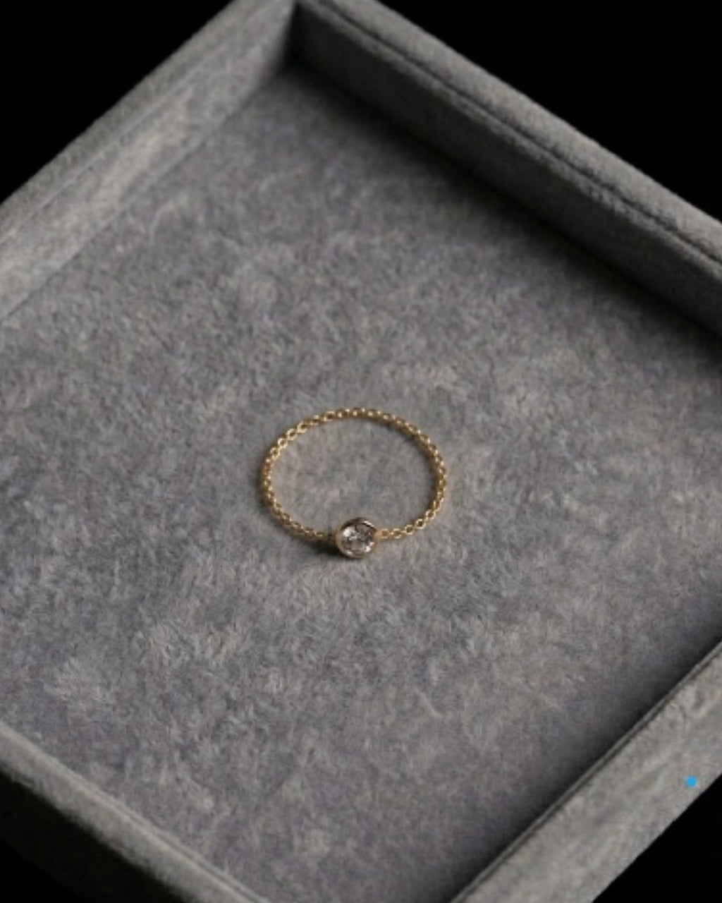 Bague chaîne diamant