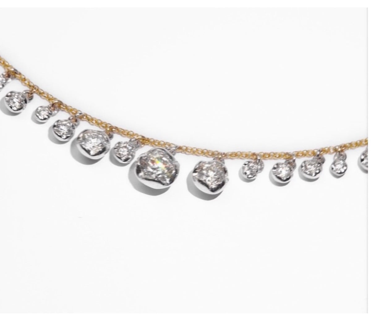 Collier rivière de diamants Daisies